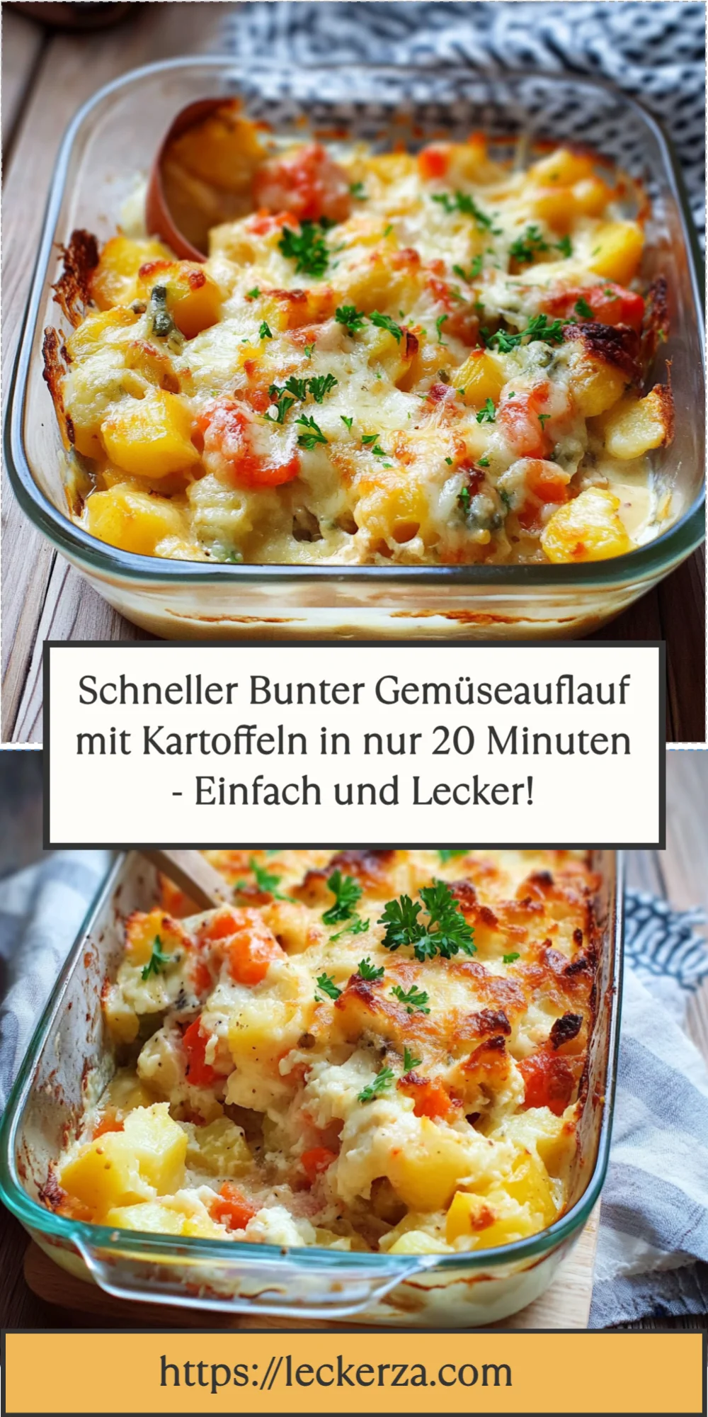Schneller Bunter Gemüseauflauf mit Kartoffeln in nur 20 Minuten - Einfach und Lecker!