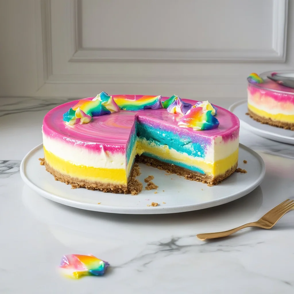 Bunter Rainbow New York Cheesecake Rezept – Ein fröhlicher Genuss für jeden Anlass!