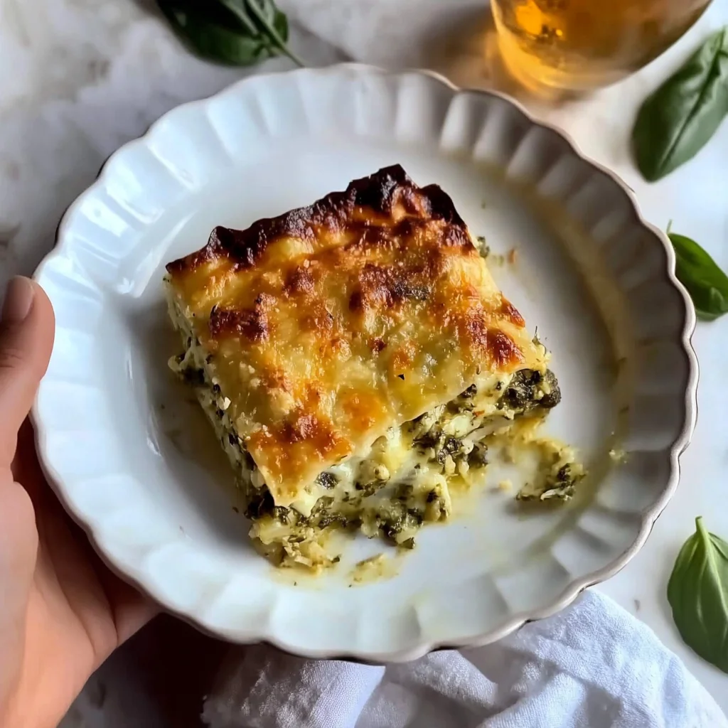 Creamy Leek, Spinach & Pesto Lasagna Recipe
