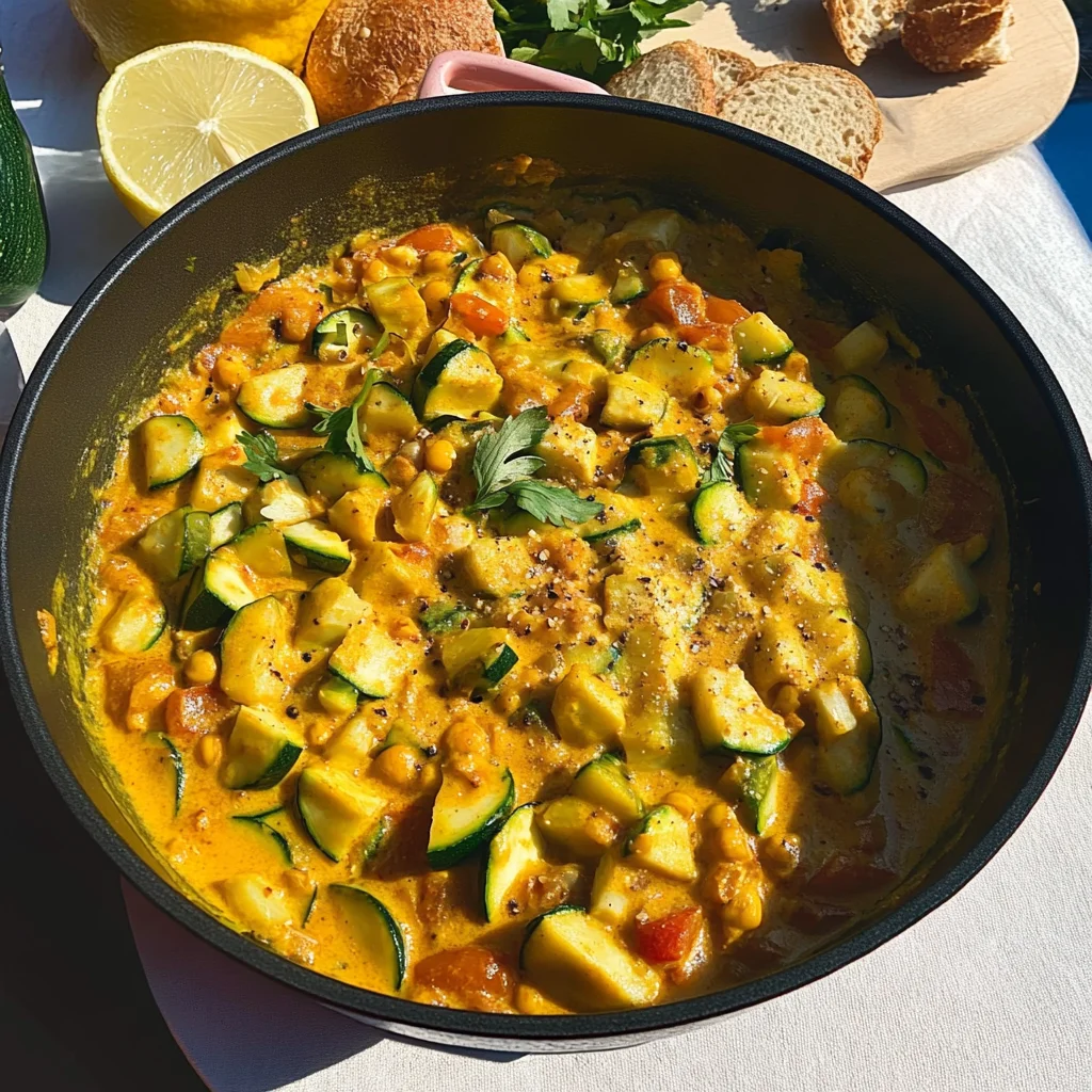 Creamy Zucchini Chickpea Curry Recipe with Gluten-Free Nut Buns
