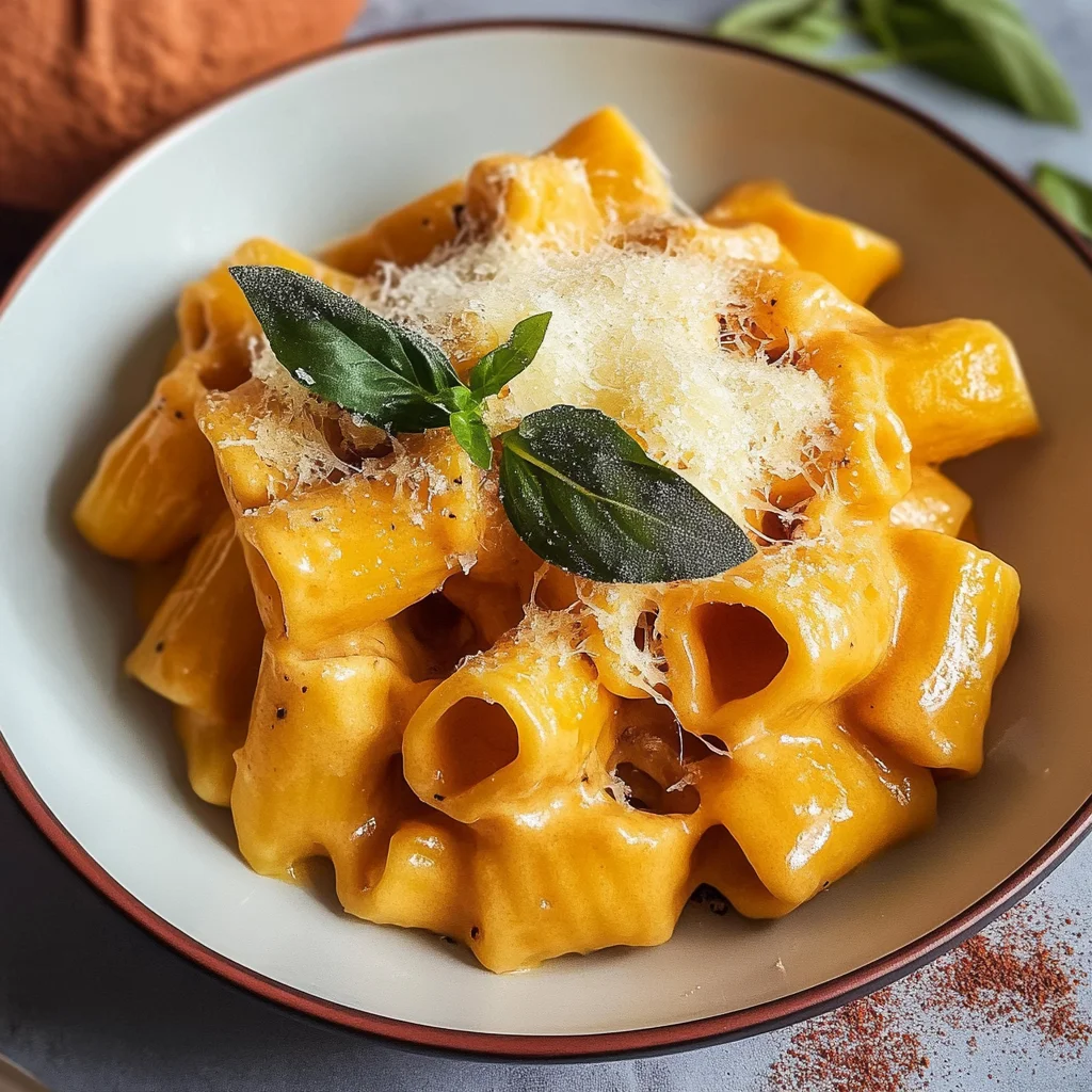 Cremige Kürbis Pasta mit Parmesan – einfaches Rezept für den Herbst!
