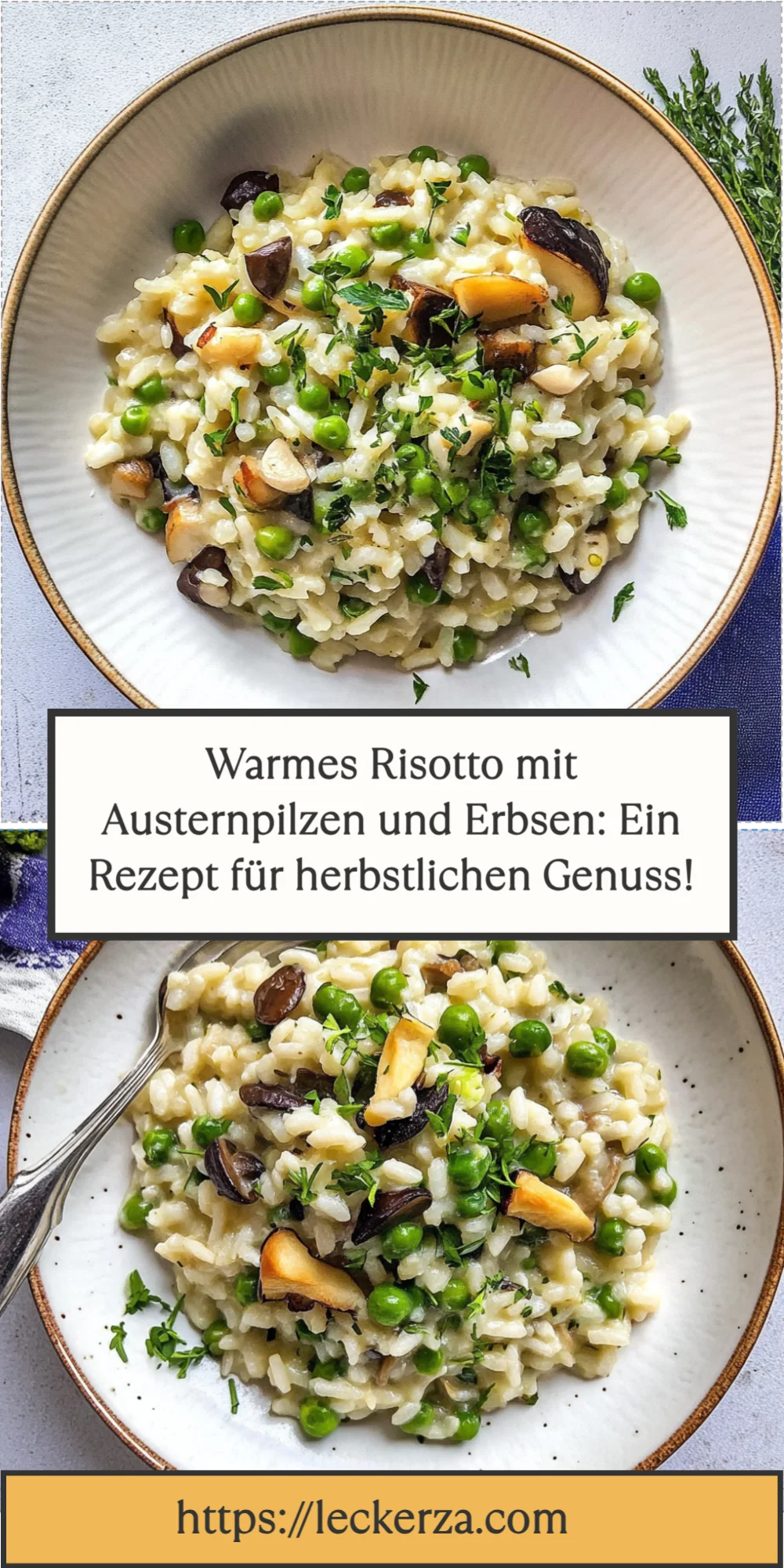 Warmes Risotto mit Austernpilzen und Erbsen: Ein Rezept für herbstlichen Genuss!