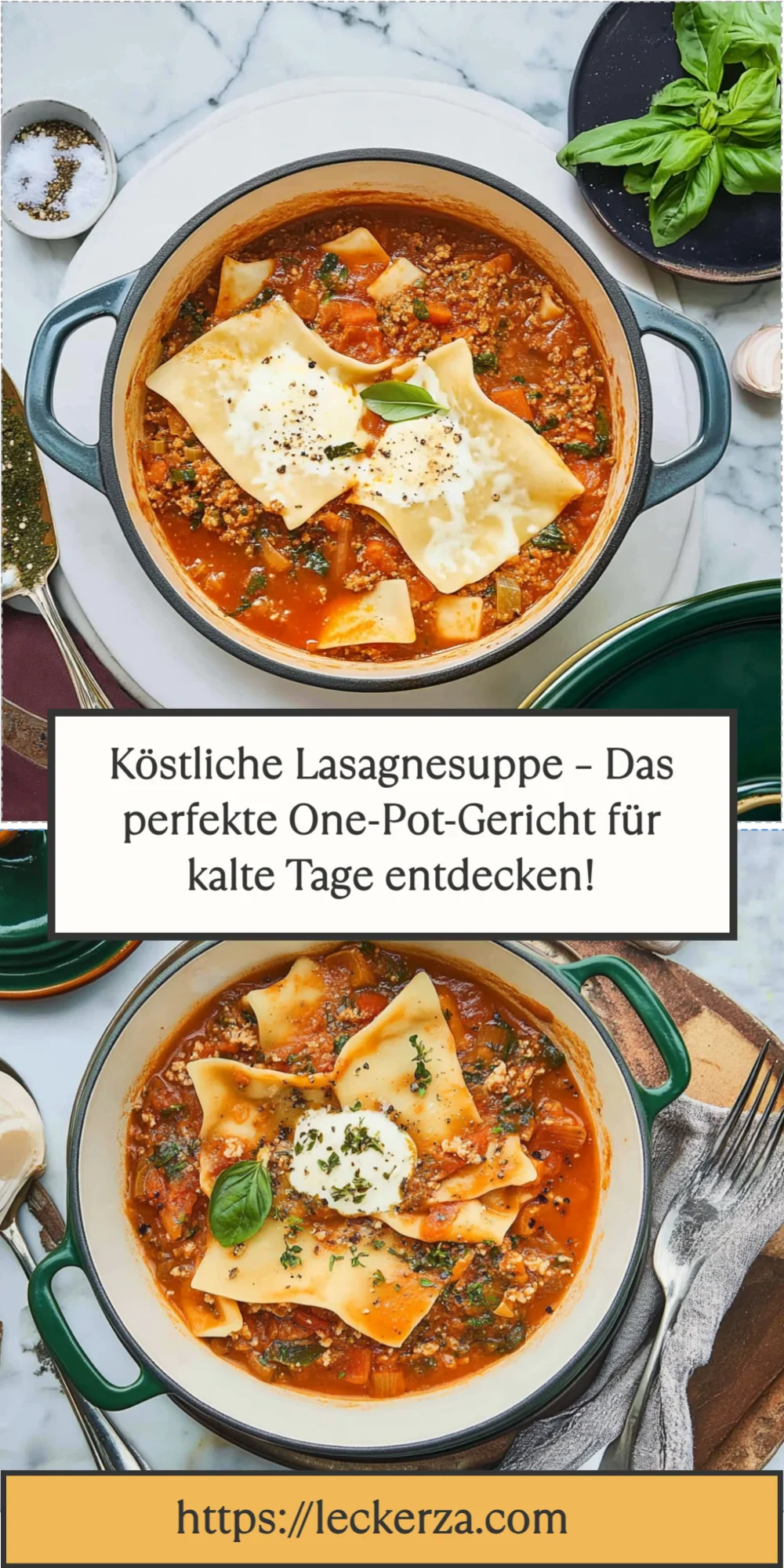 Köstliche Lasagnesuppe – Das perfekte One-Pot-Gericht für kalte Tage entdecken!