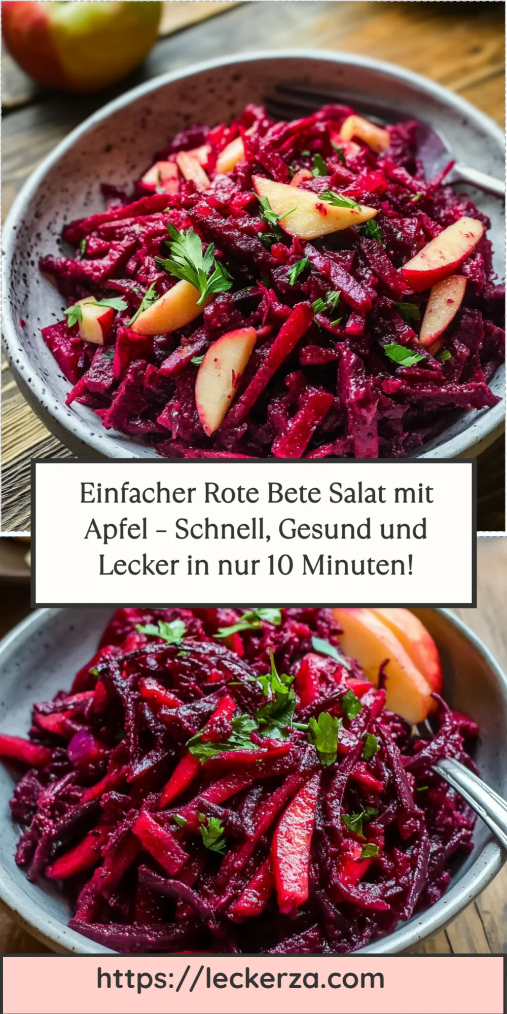Einfacher Rote Bete Salat mit Apfel – Schnell, Gesund und Lecker in nur 10 Minuten!