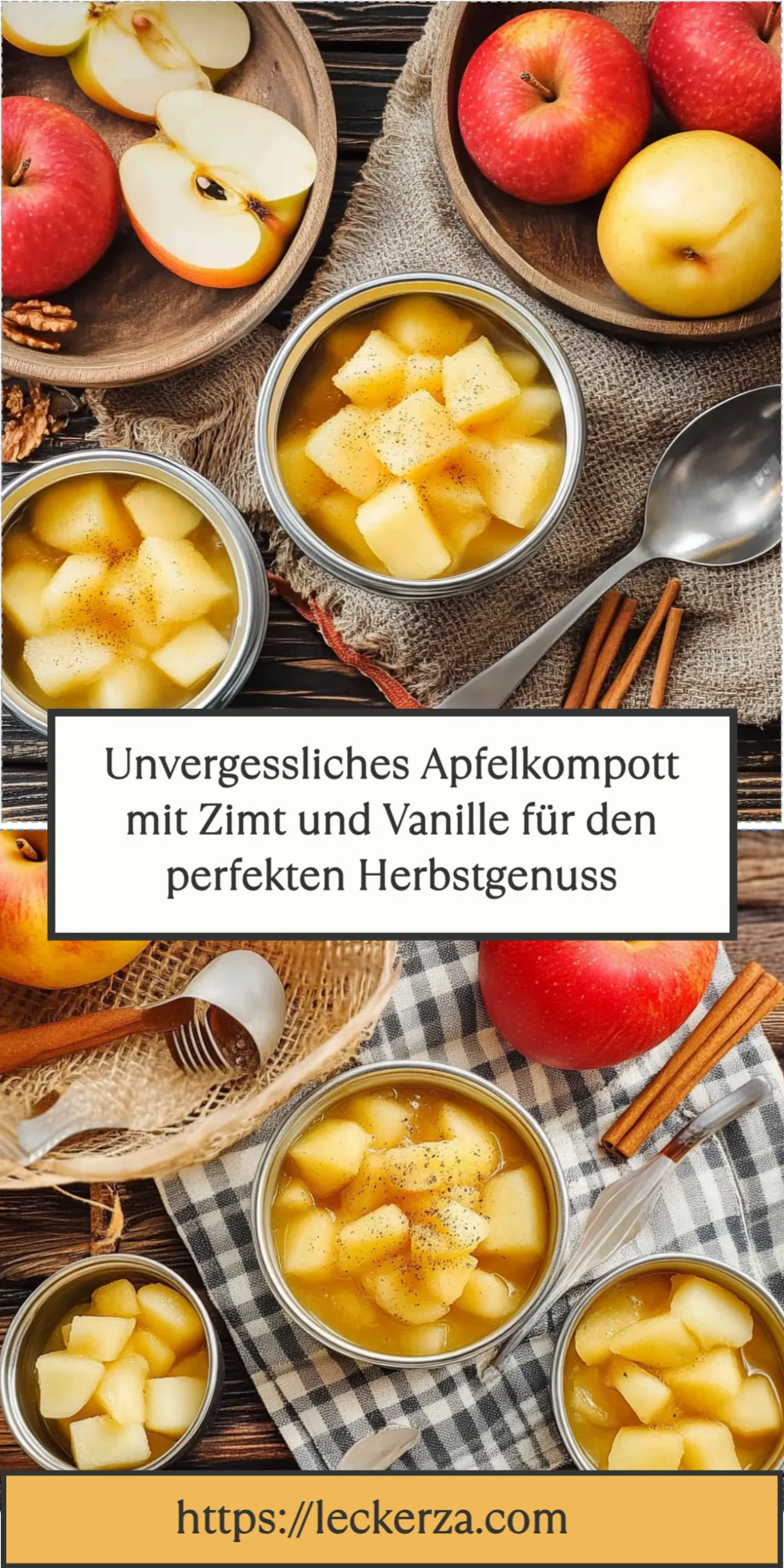 Unvergessliches Apfelkompott mit Zimt und Vanille für den perfekten Herbstgenuss