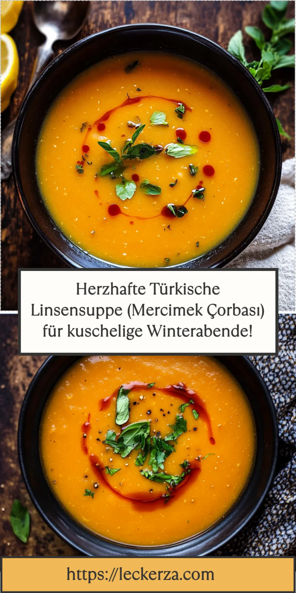 Herzhafte Türkische Linsensuppe (Mercimek Çorbası) für kuschelige Winterabende!
