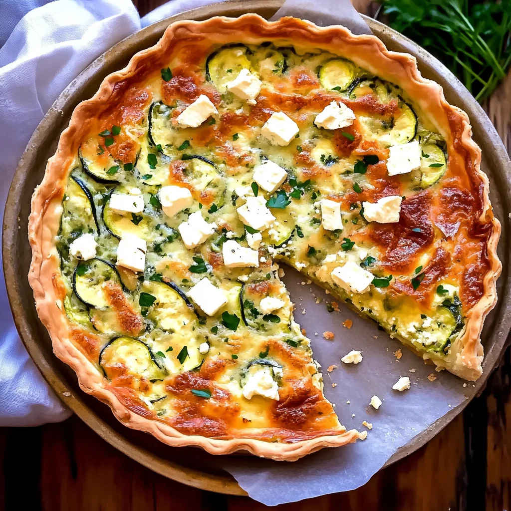Einfaches Zucchini-Quiche Rezept mit Feta (Vegetarisch und Köstlich!)