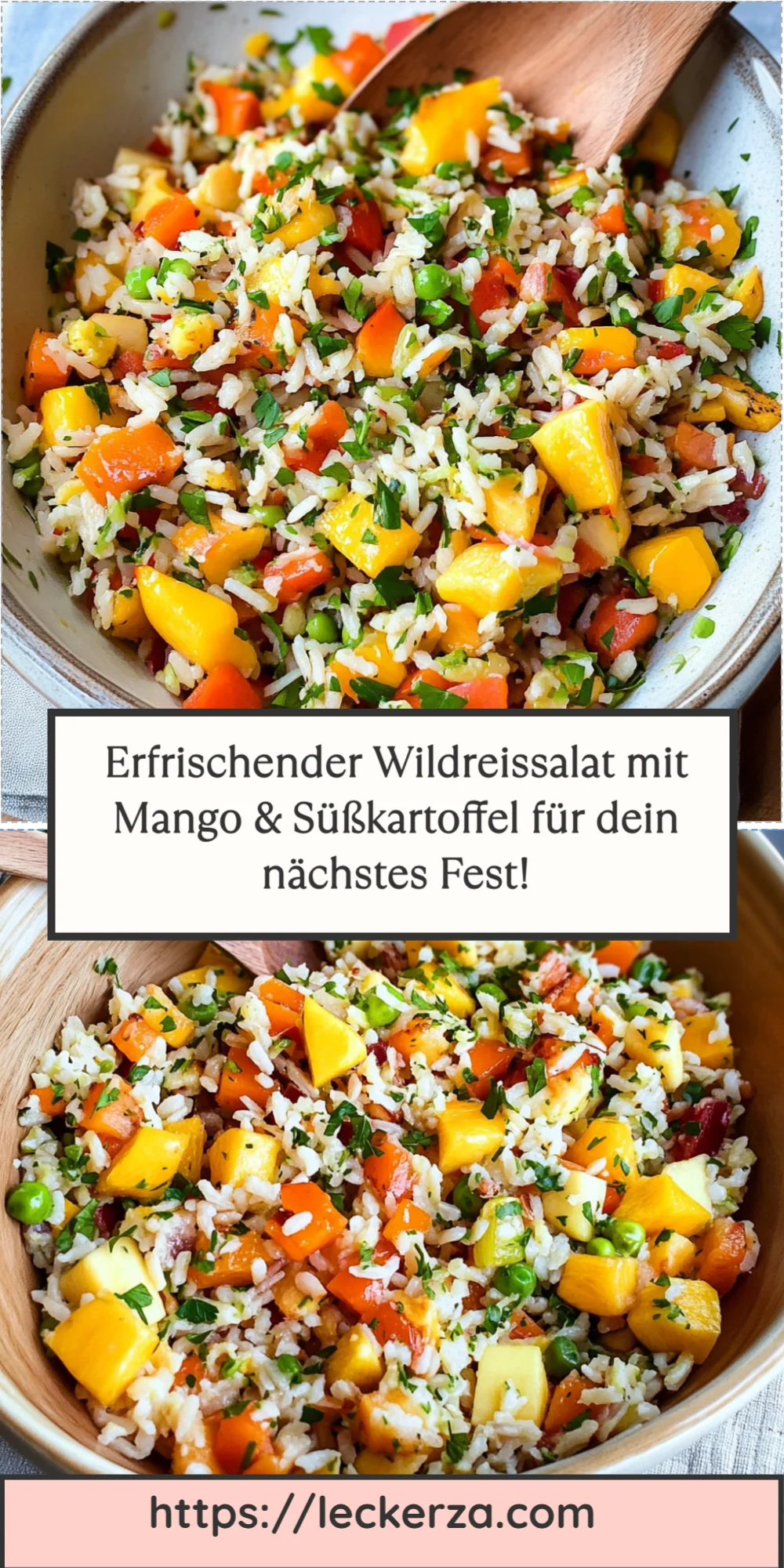 Erfrischender Wildreissalat mit Mango & Süßkartoffel für dein nächstes Fest!