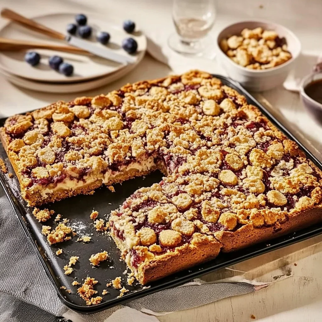 Herzhafter Zwetschgenkuchen mit knusprigen Streuseln Rezept