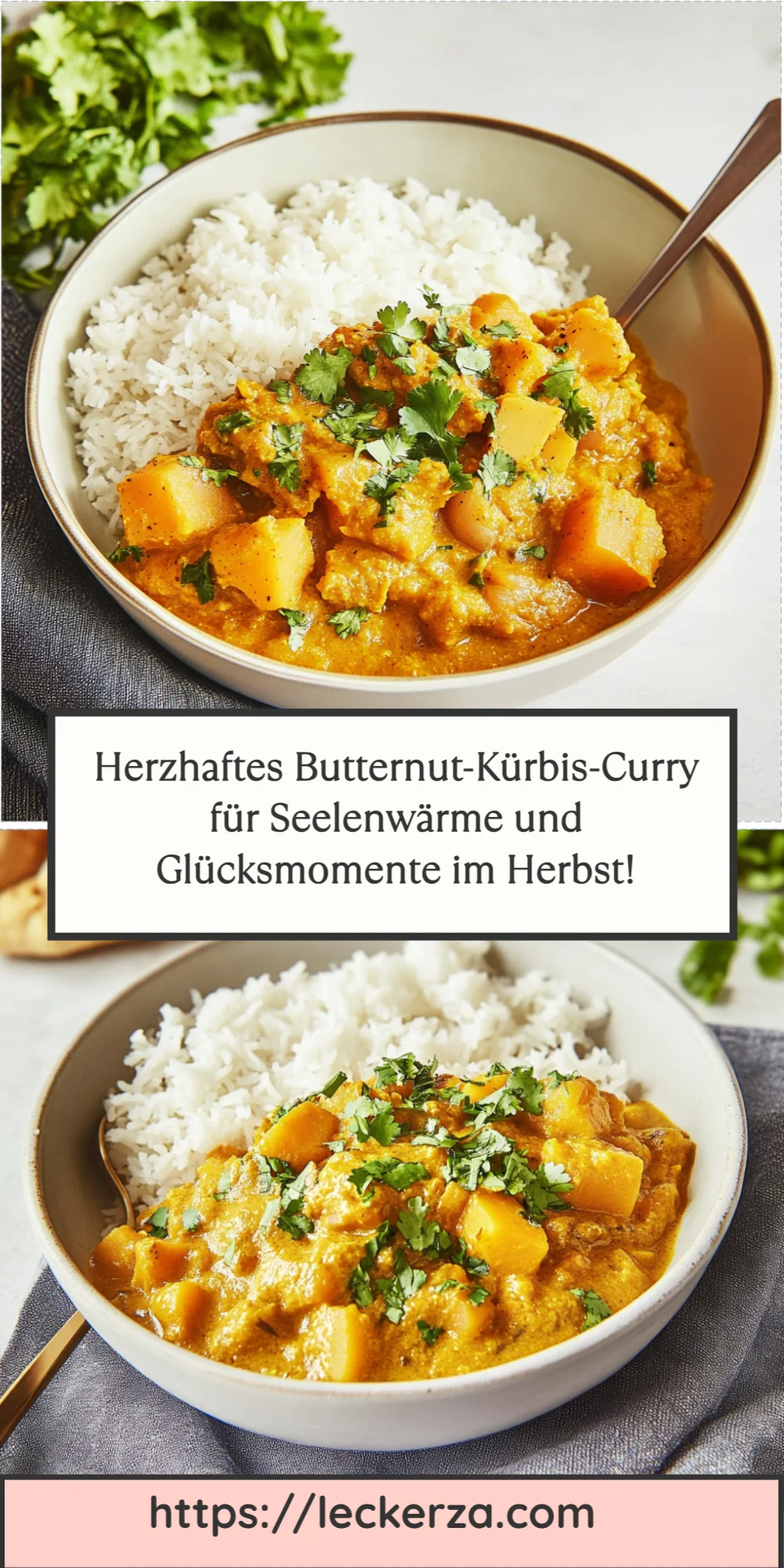 Herzhaftes Butternut-Kürbis-Curry für Seelenwärme und Glücksmomente im Herbst!