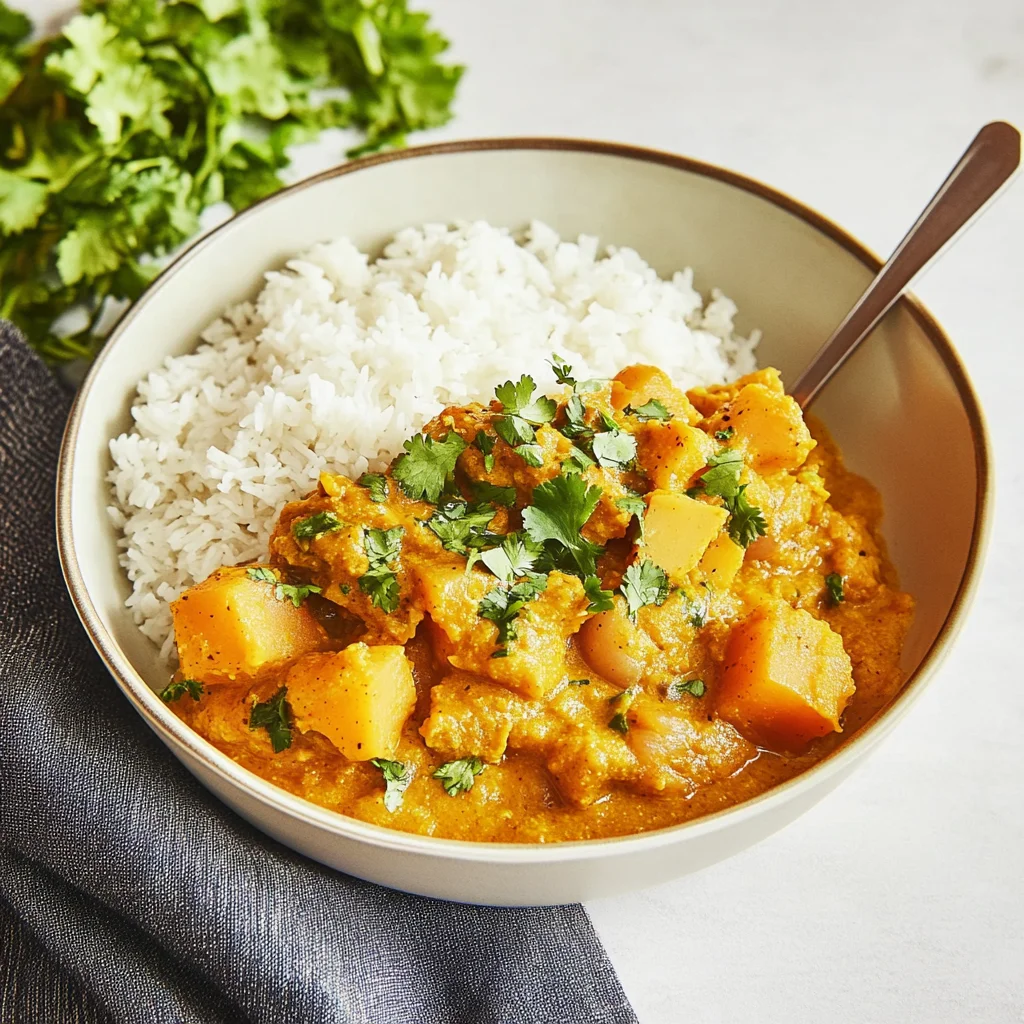Herzhaftes Butternut-Kürbis-Curry Rezept für die Seele
