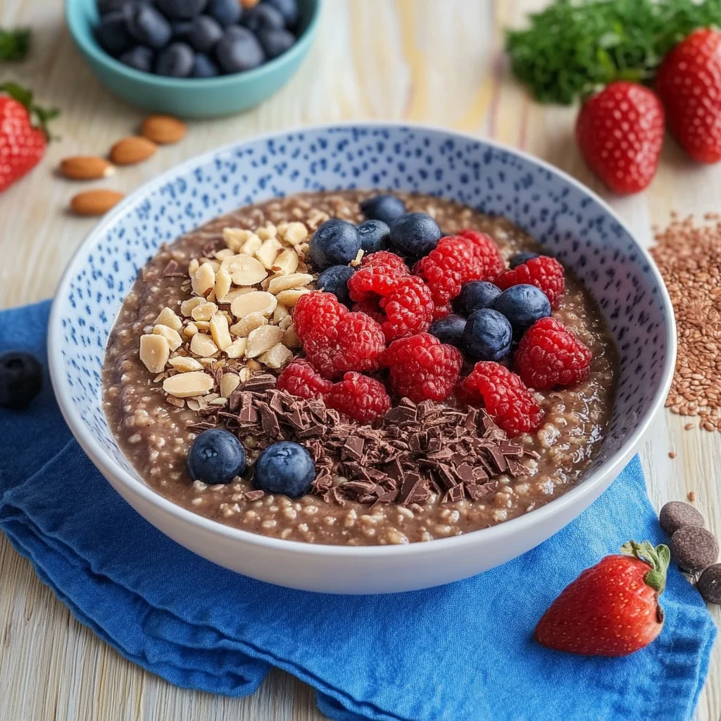 Himmlisches Porridge mit Schokolade, Nüssen und Beeren Rezept für einen perfekten Start in den Tag