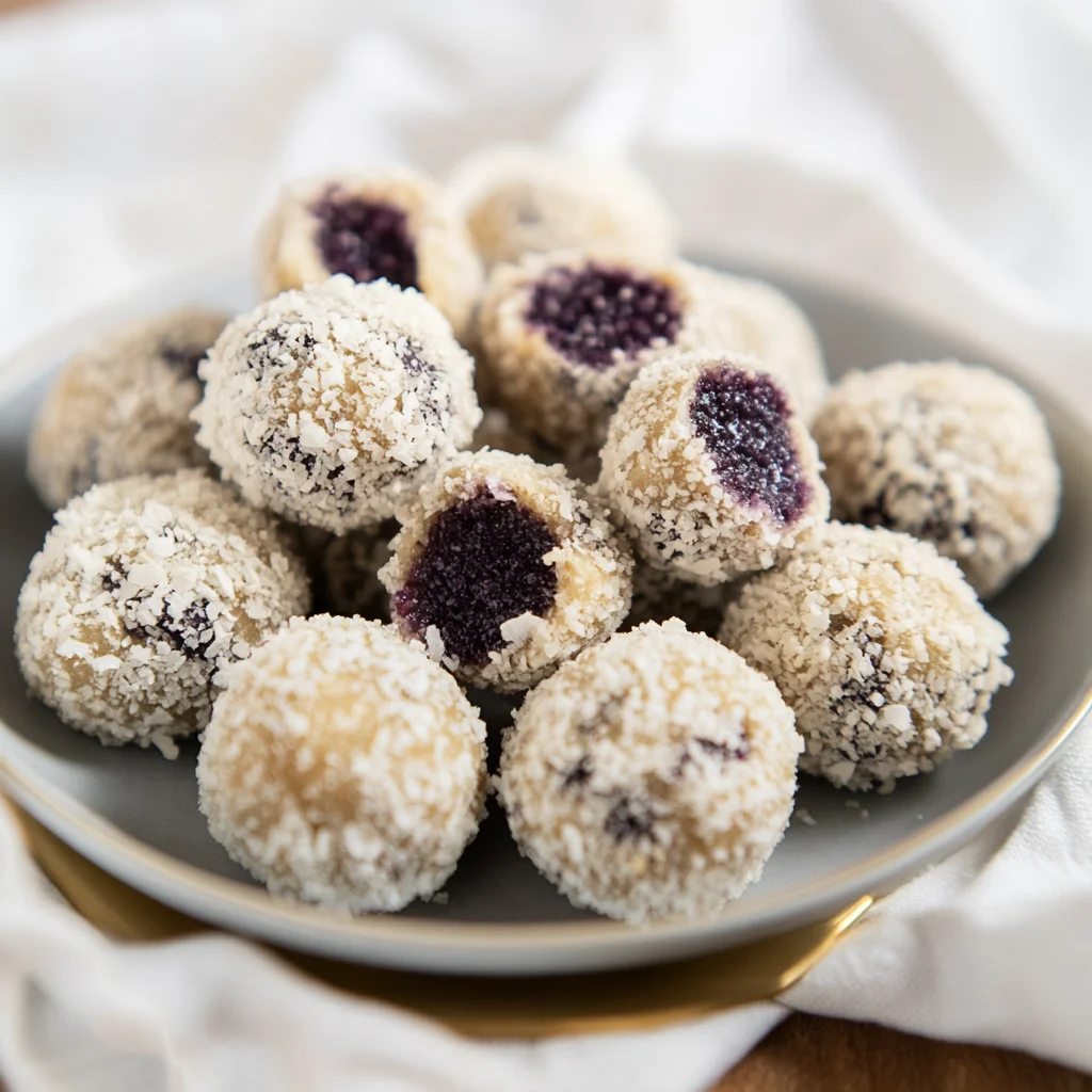 Köstliche Blaubeer-Kokos-Bällchen mit Skyr (Perfekt aus dem Airfryer!)