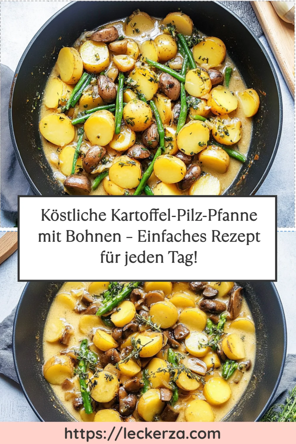 Köstliche Kartoffel-Pilz-Pfanne mit Bohnen – Einfaches Rezept für jeden Tag!