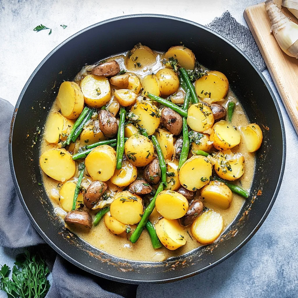 Köstliches Kartoffel-Pilz-Pfanne Rezept mit grünen Bohnen (Einfach und schnell!)