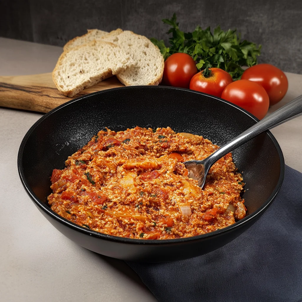 Köstliches Menemen Rezept – Türkisches Rührei mit Tomaten und Paprika!