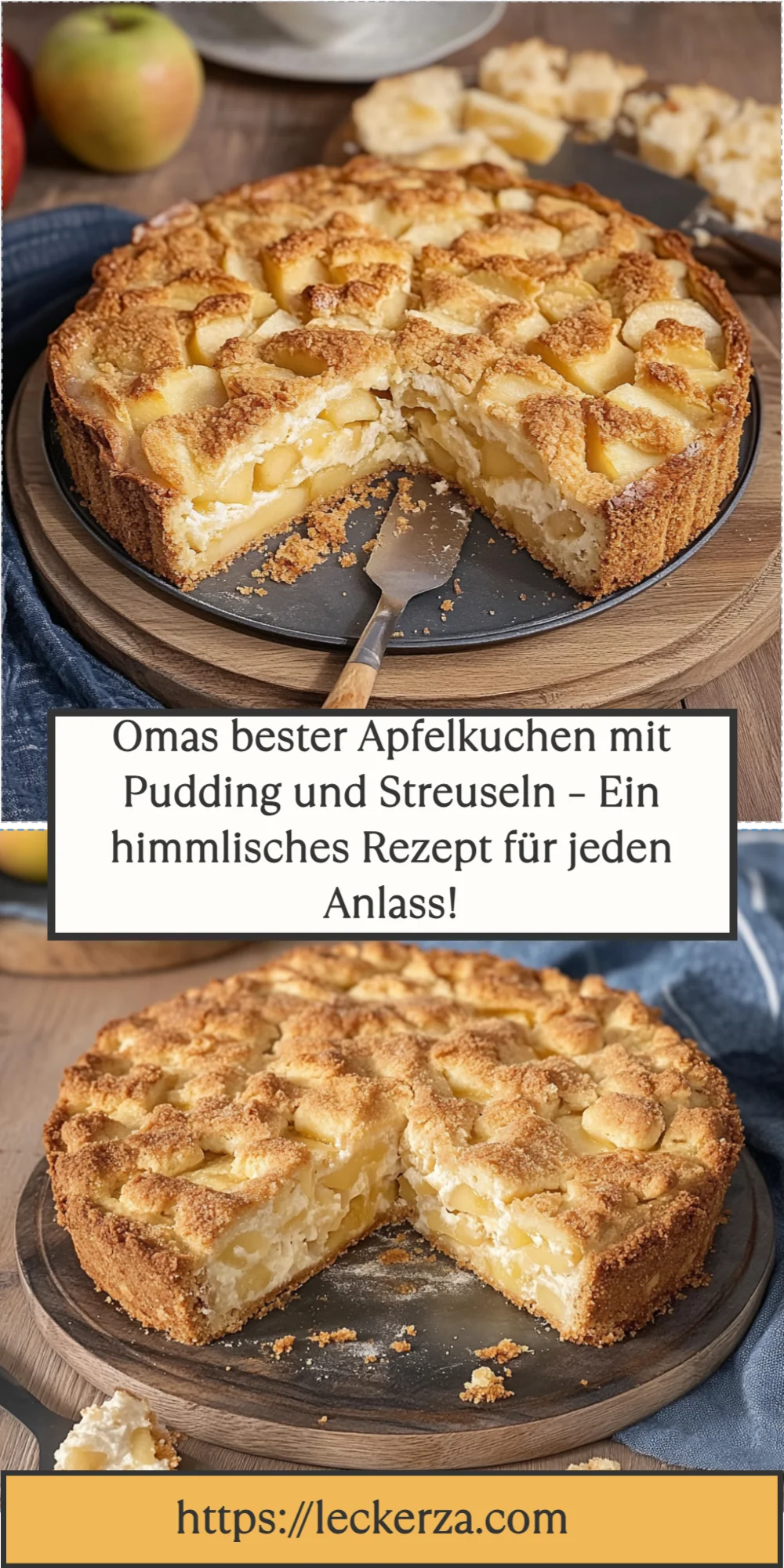 Omas bester Apfelkuchen mit Pudding und Streuseln – Ein himmlisches Rezept für jeden Anlass!