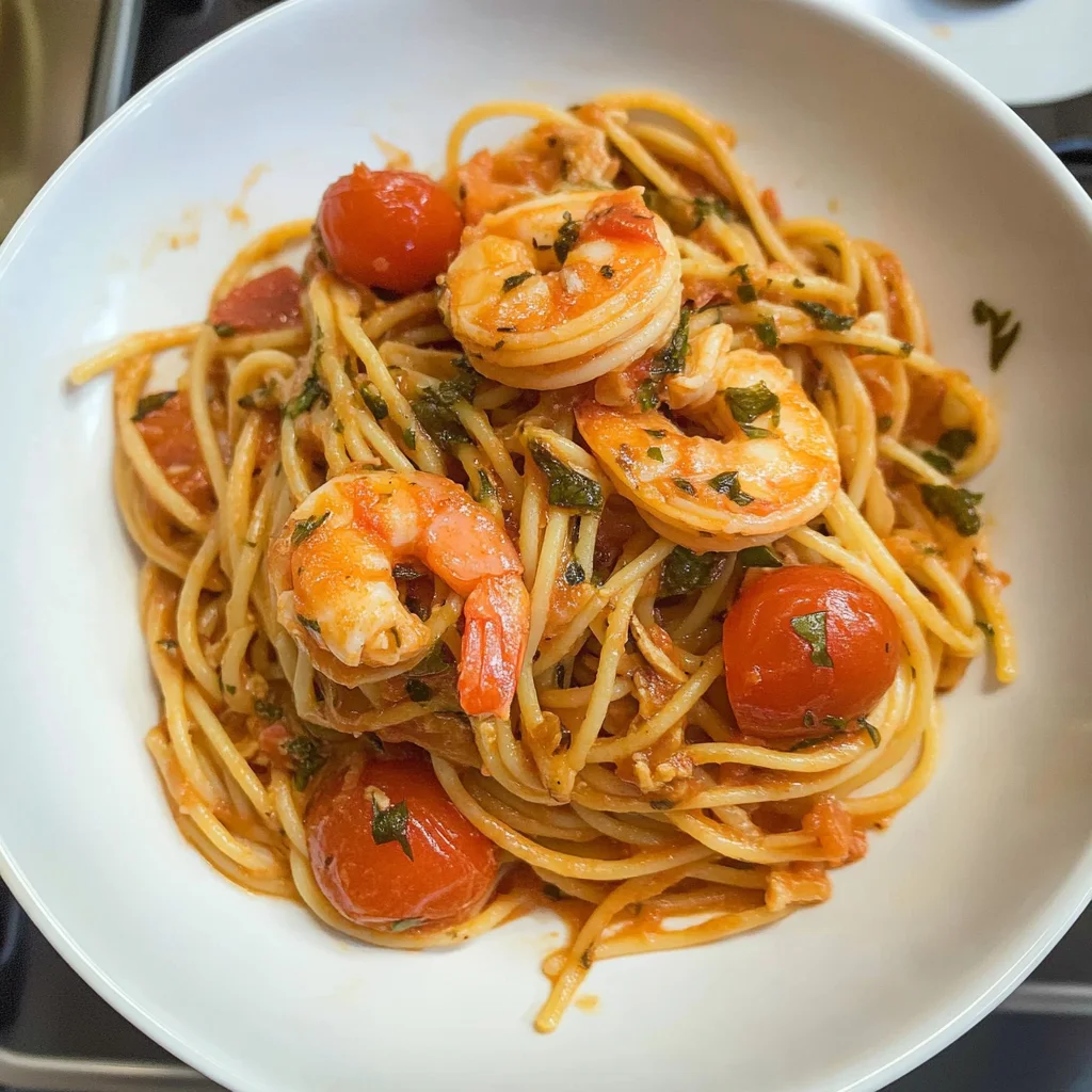 Schnelle Spaghetti mit Garnelen in Tomatensoße – Ein einfaches Rezept für jeden Anlass