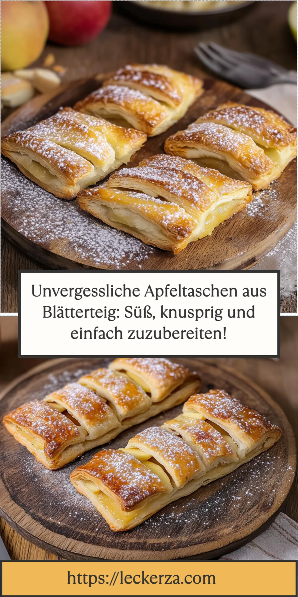Unvergessliche Apfeltaschen aus Blätterteig: Süß, knusprig und einfach zuzubereiten!