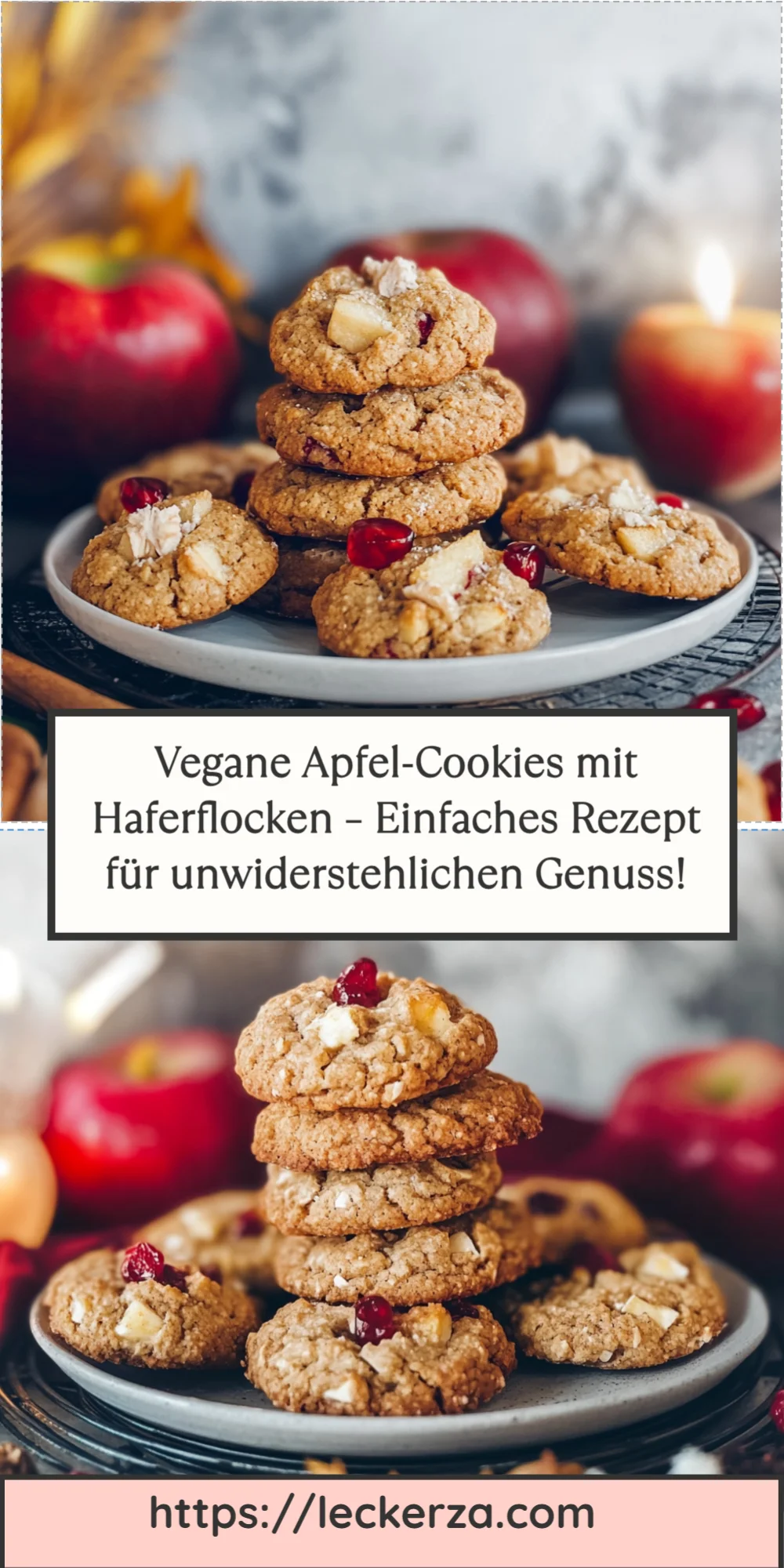 Vegane Apfel-Cookies mit Haferflocken – Einfaches Rezept für unwiderstehlichen Genuss!