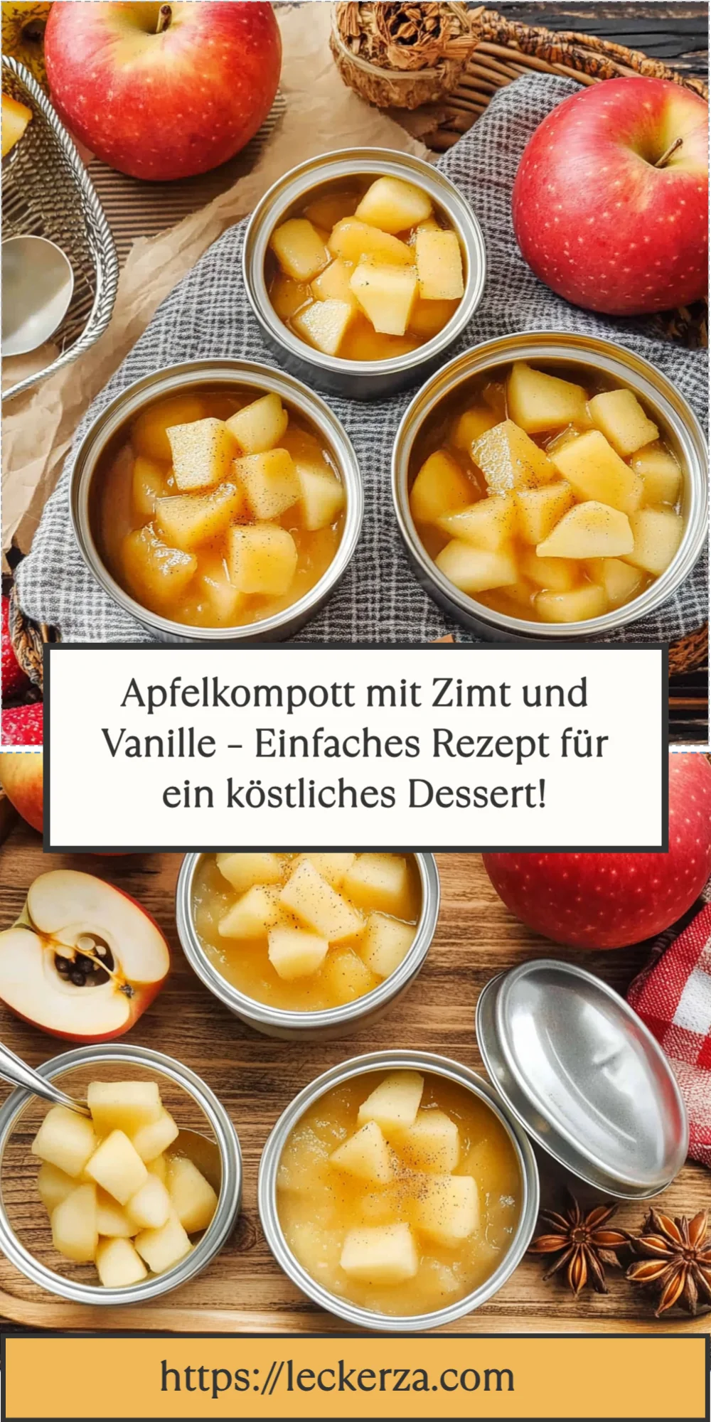 Apfelkompott mit Zimt und Vanille – Einfaches Rezept für ein köstliches Dessert!