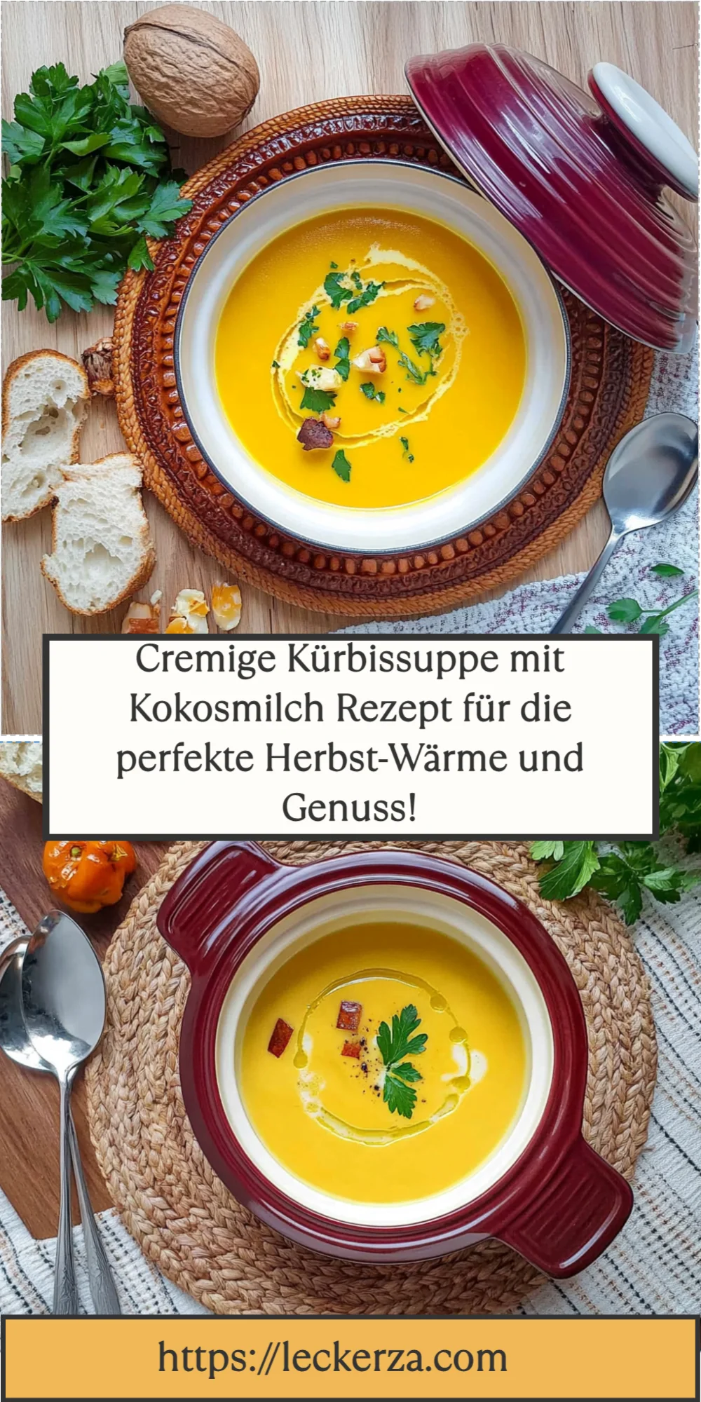 Cremige Kürbissuppe mit Kokosmilch Rezept für die perfekte Herbst-Wärme und Genuss!