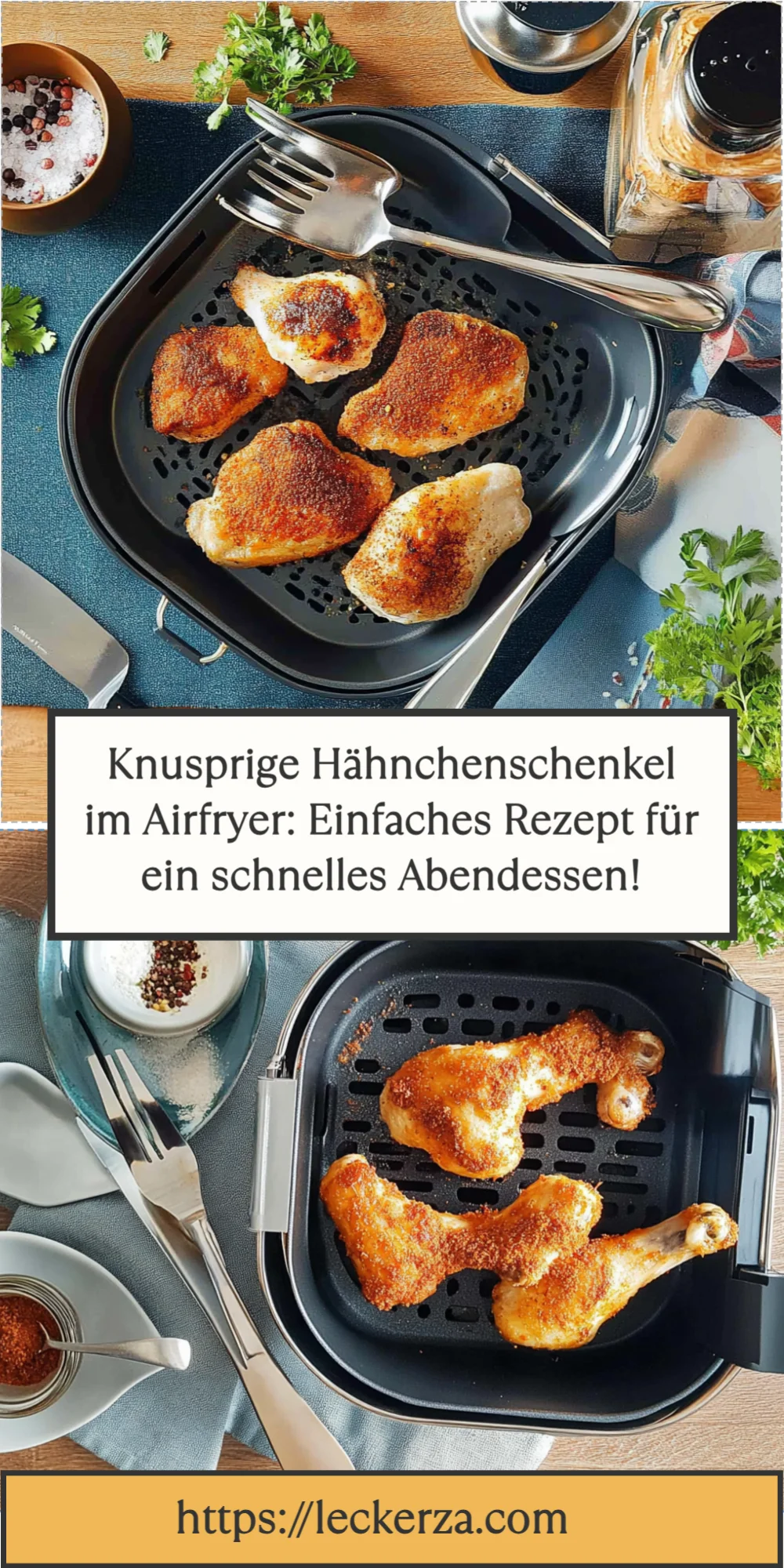 Knusprige Hähnchenschenkel im Airfryer: Einfaches Rezept für ein schnelles Abendessen!