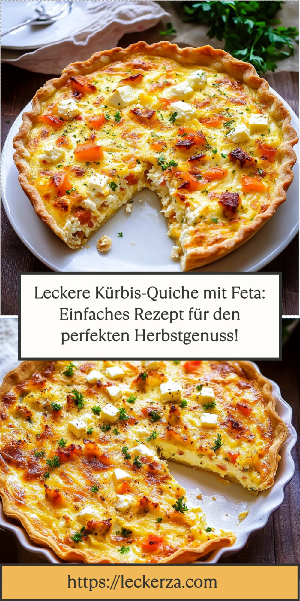 Leckere Kürbis-Quiche mit Feta: Einfaches Rezept für den perfekten Herbstgenuss!