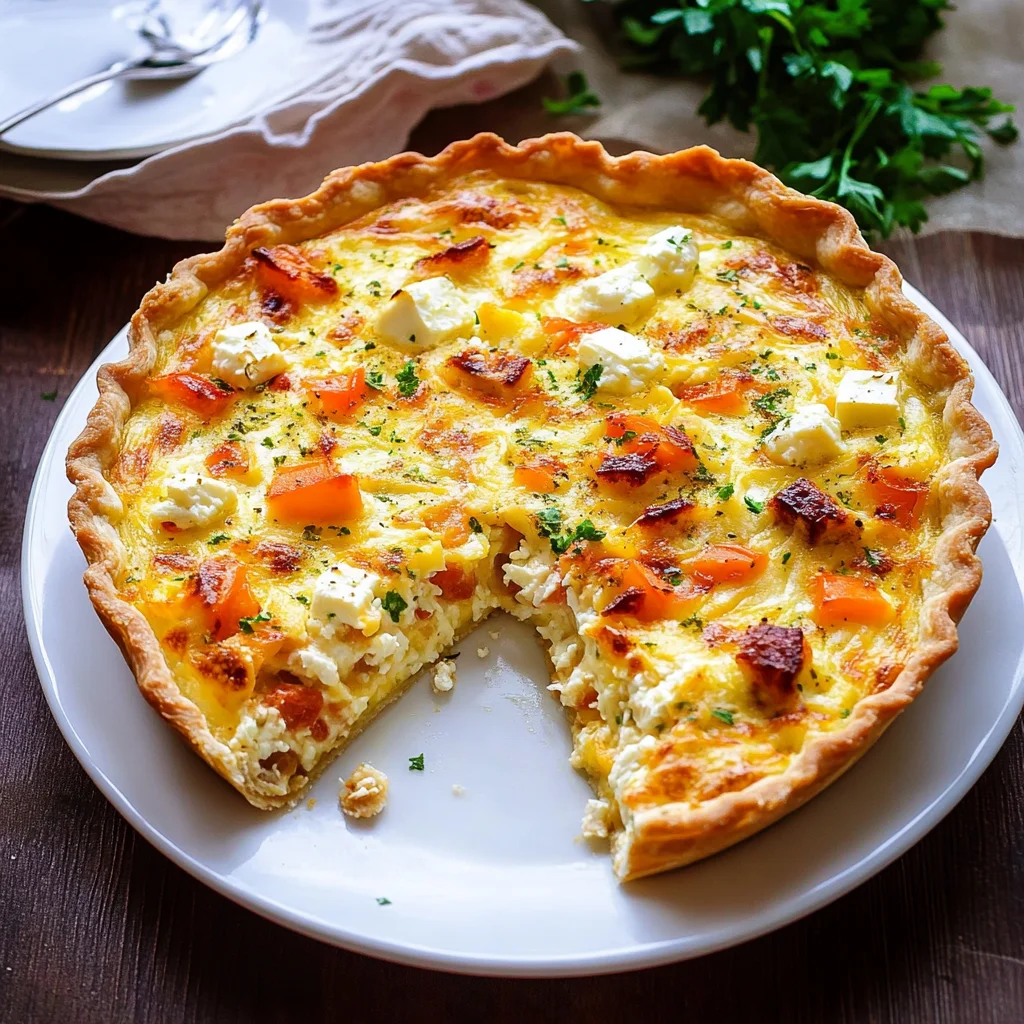 kürbis-quiche mit feta rezept