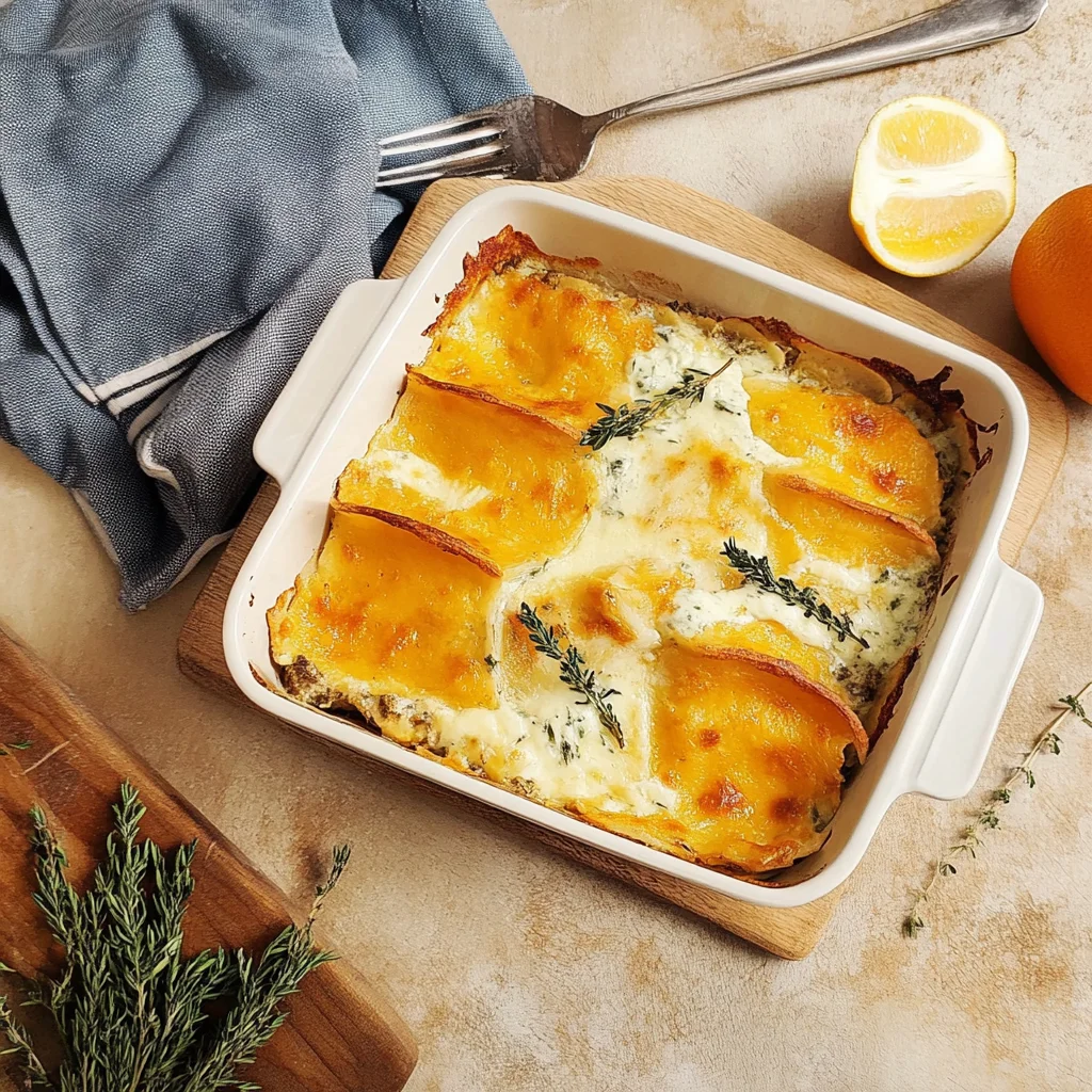 kürbislasagne mit hokkaido-kürbis und ricotta