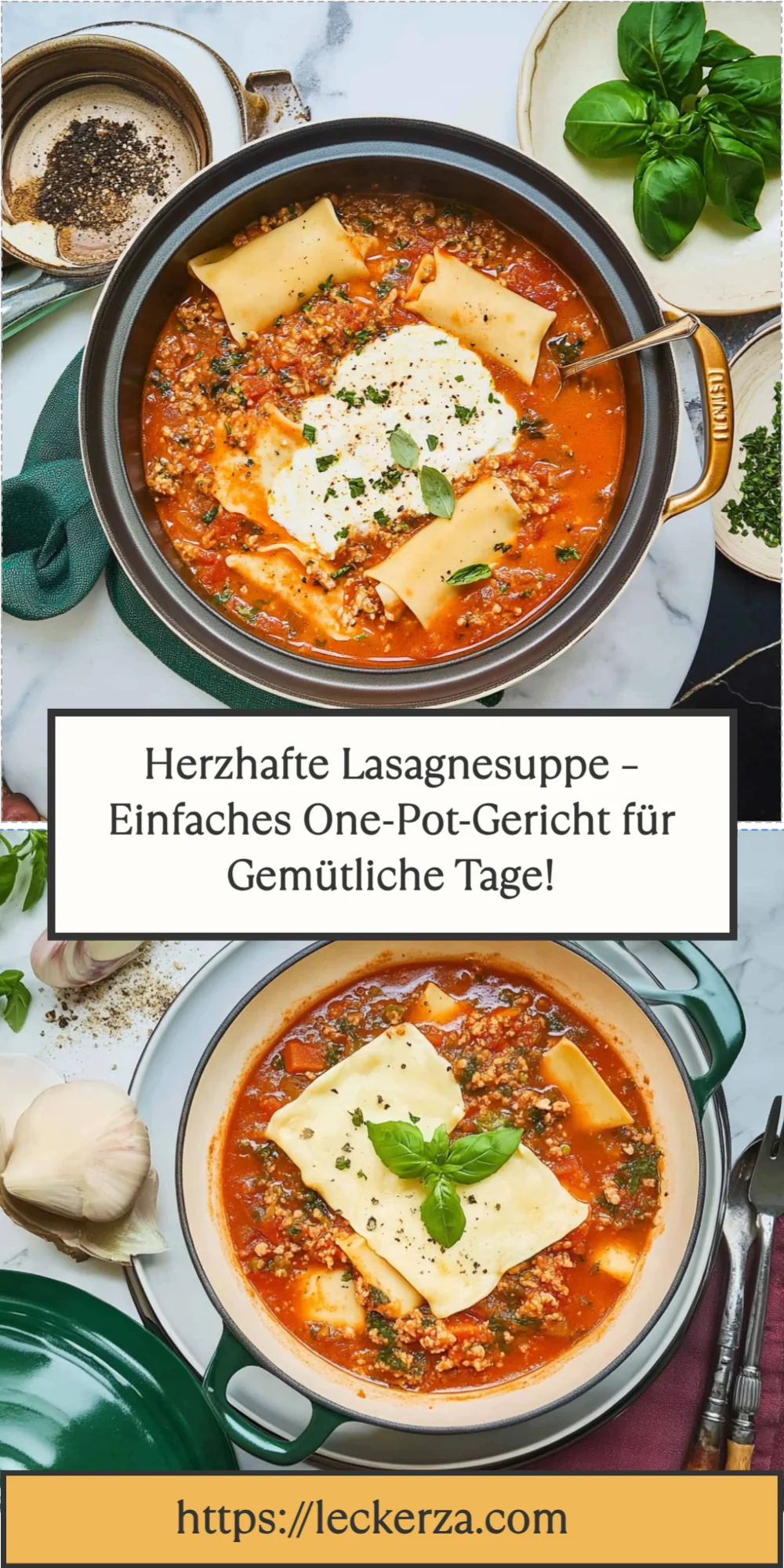 Herzhafte Lasagnesuppe – Einfaches One-Pot-Gericht für Gemütliche Tage!