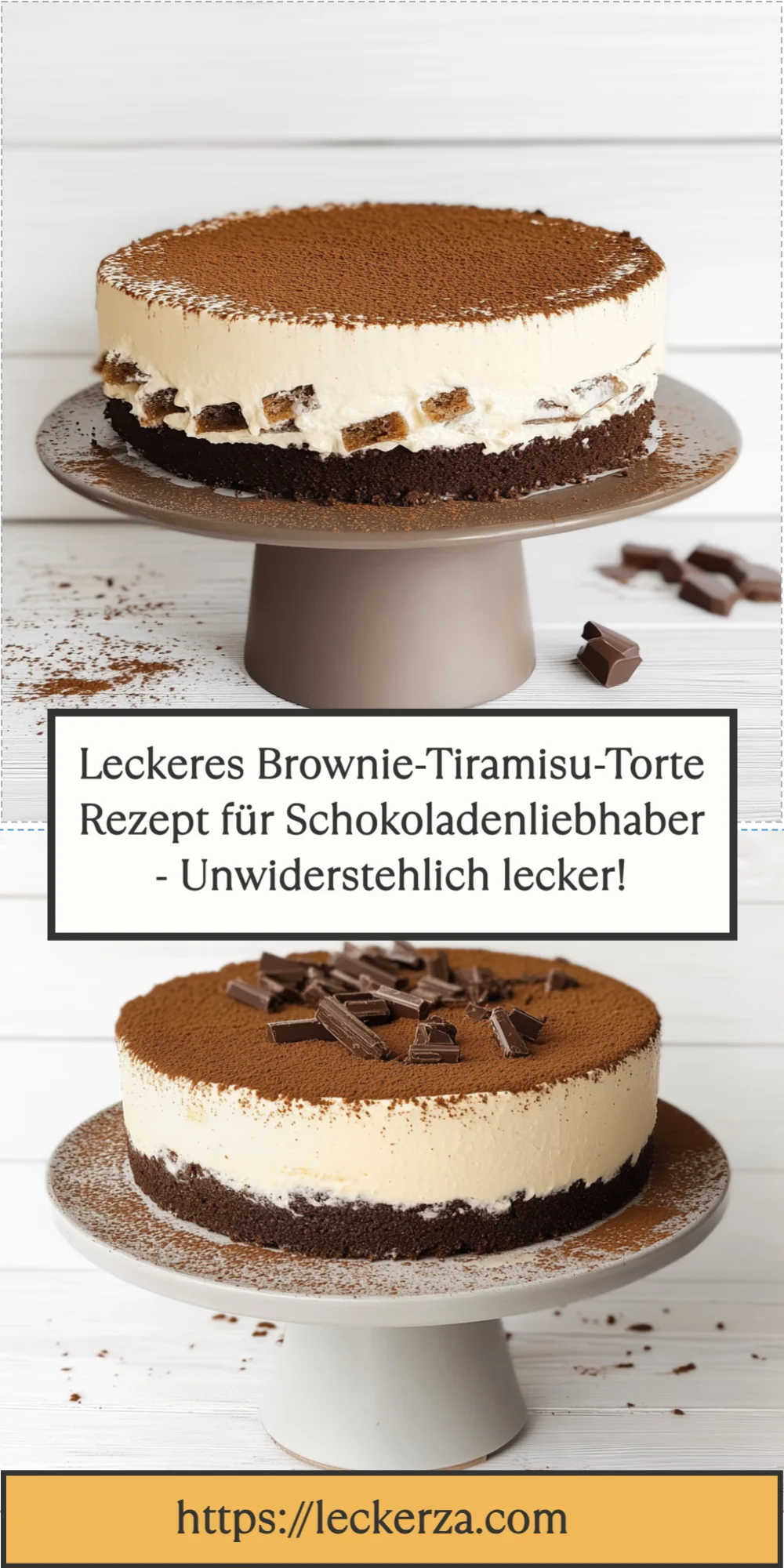 Leckeres Brownie-Tiramisu-Torte Rezept für Schokoladenliebhaber - Unwiderstehlich lecker!