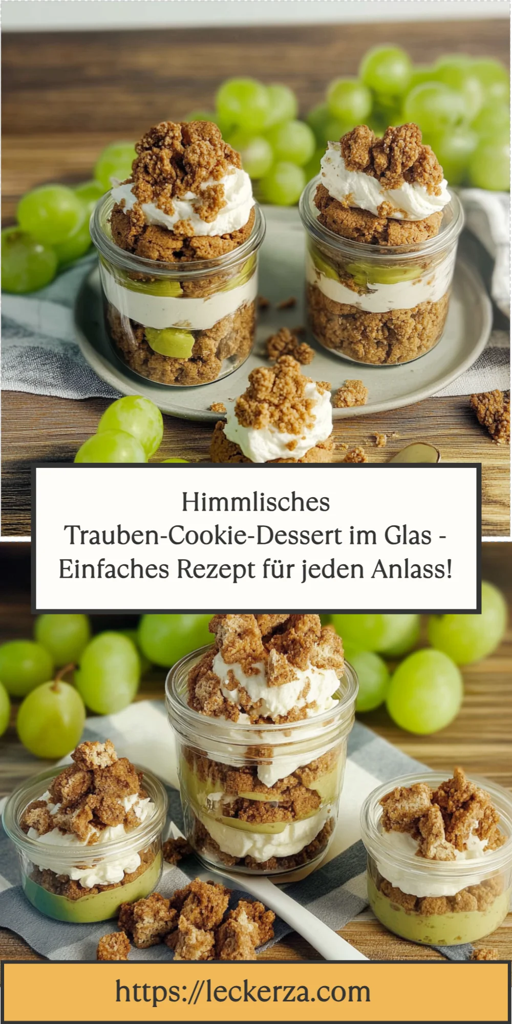 Himmlisches Trauben-Cookie-Dessert im Glas - Einfaches Rezept für jeden Anlass!