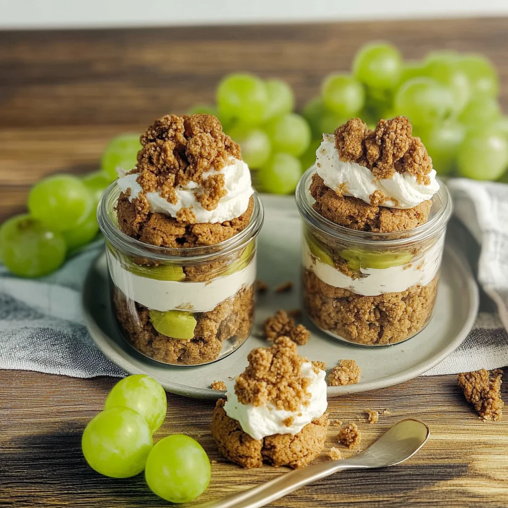 trauben-cookie-dessert im glas