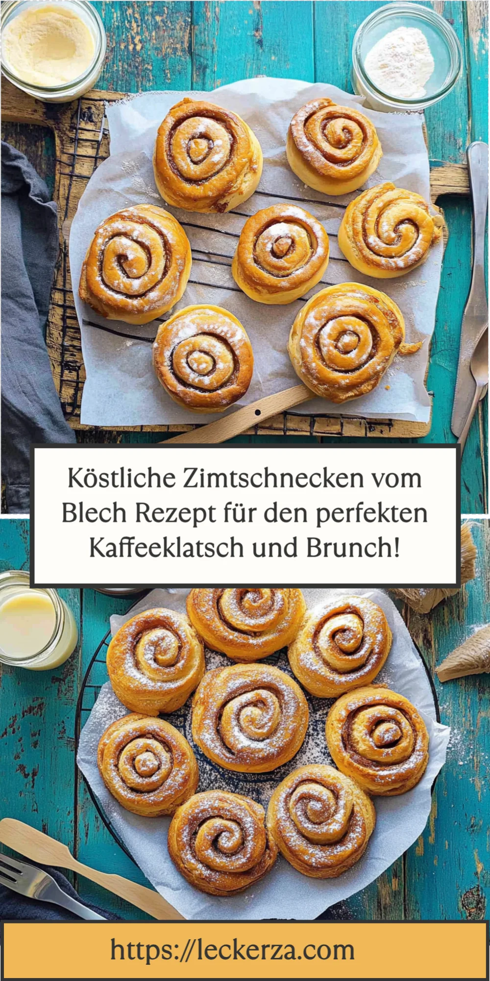 Köstliche Zimtschnecken vom Blech Rezept für den perfekten Kaffeeklatsch und Brunch!