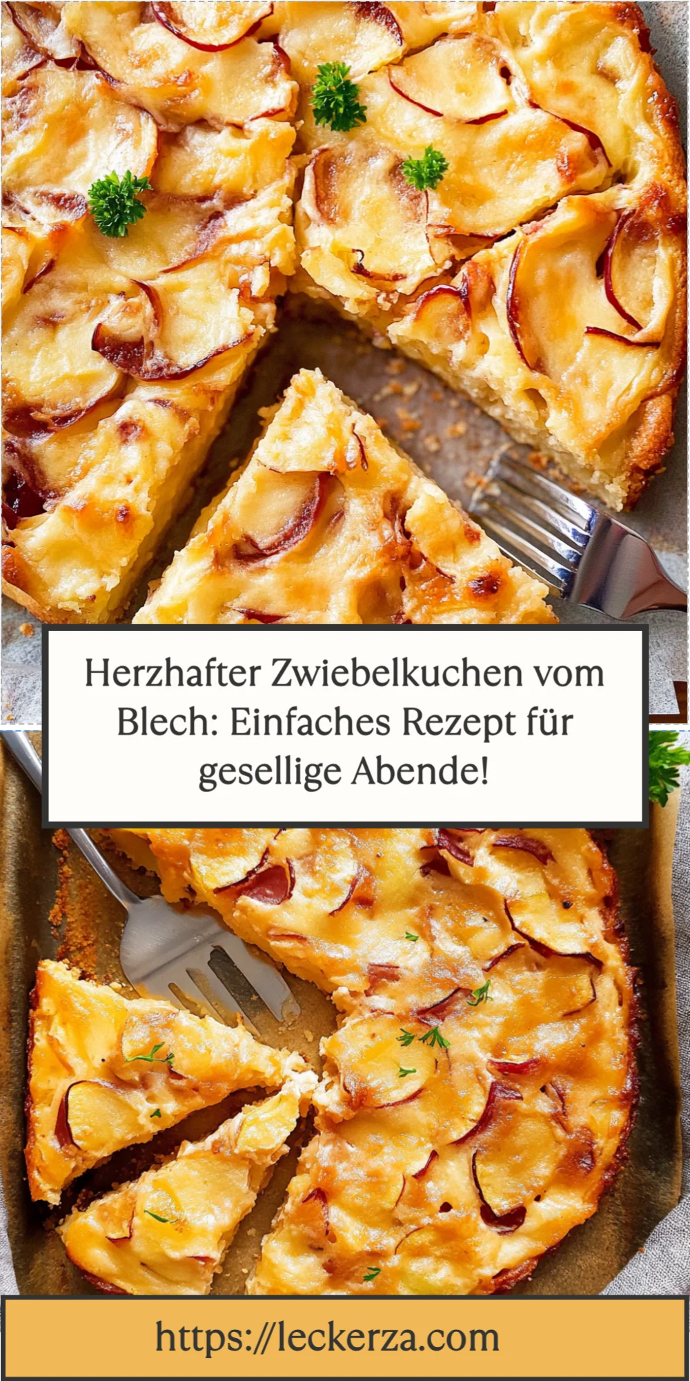 Herzhafter Zwiebelkuchen vom Blech: Einfaches Rezept für gesellige Abende!